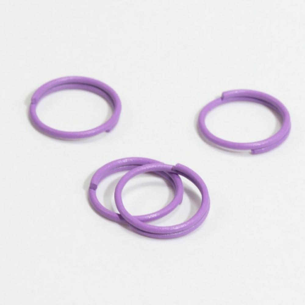 컬러 얇은 두겹연결오링 10mm 퍼플 10개