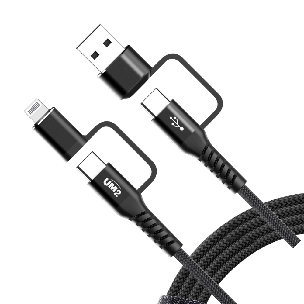 UMCA 4 in 1 멀티 고속 충전 케이블 PD 60W 데이터전송 케이블 1.2M