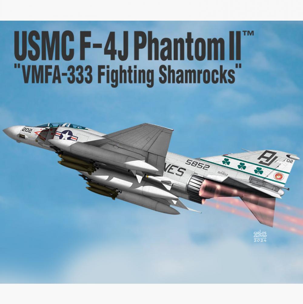 완성품 48sc 미해병대 F-4J VMFA-333 파이팅 샴록스