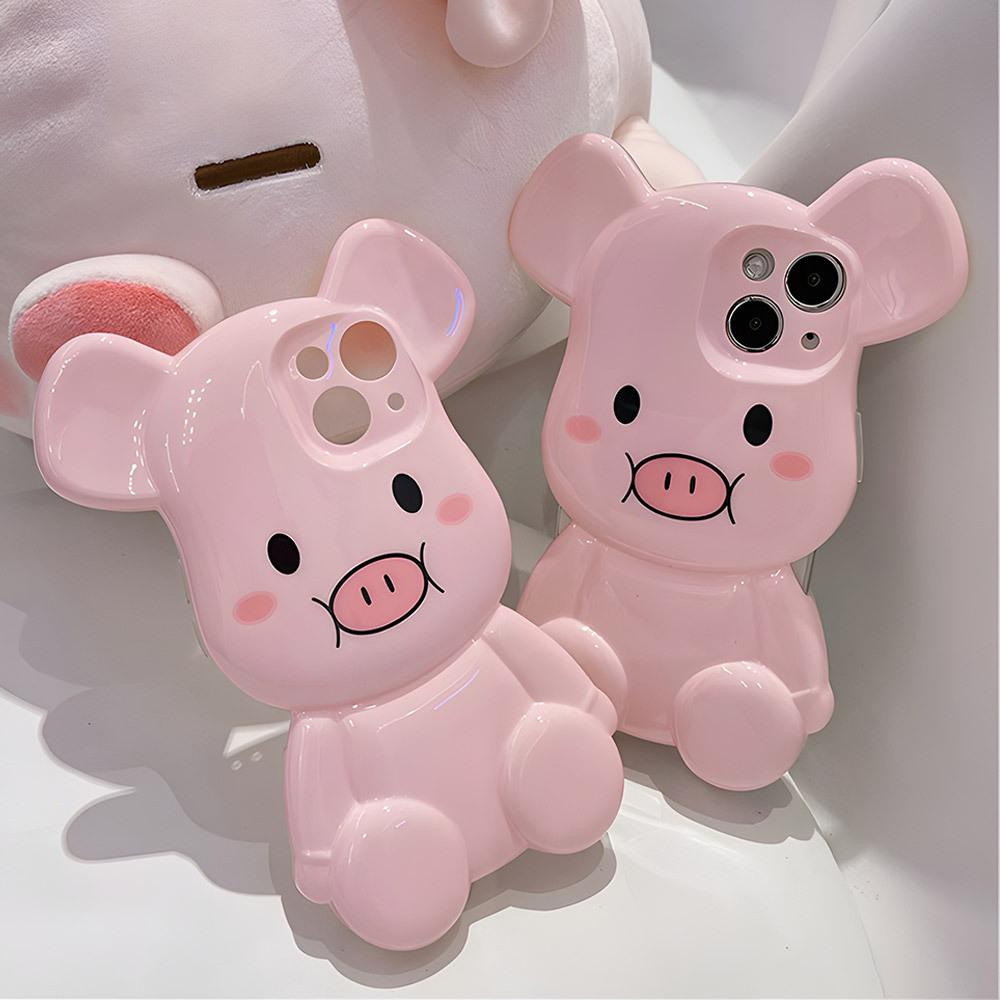 BN 레알 귀염둥이 핑크돼지 풀커버 케이스