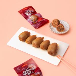 (실온보관 단백질22%) 바로먹는 오징어순대 50g 매운맛 50개