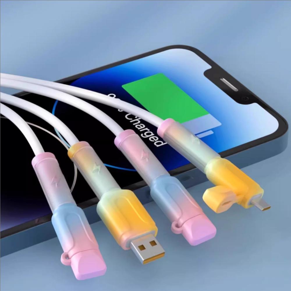 케이블 보호캡 퍼플형 USB 충전선 보호 실리콘 커버