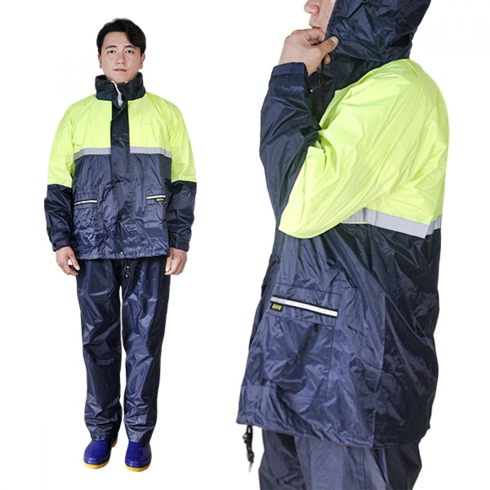 슈마켓 형광 안전우의 상하 연두형광 XL