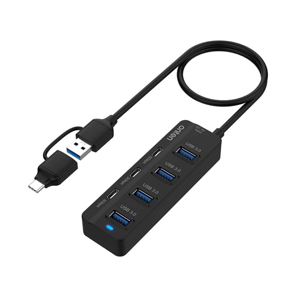 USB 3.0 C타입 A타입 7포트 허브 컴퓨터 데스크탑 PC 모니터 OTG 5Gbps