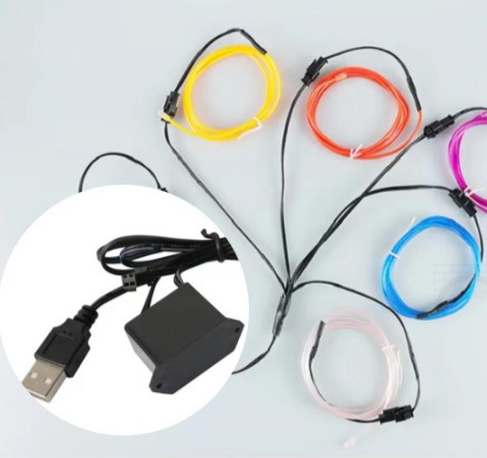 EL커넥터 케이블 USB 연결 조명 인테리어 네온배선
