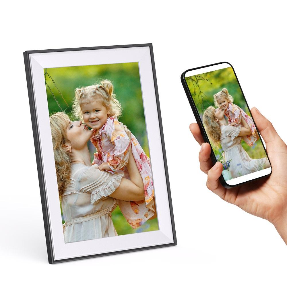 스마트 디지털액자 사진 영상 전송 IPS 터치 회전 32GB 어플 클라우드 메모리 음악재생 날짜 날씨 알람