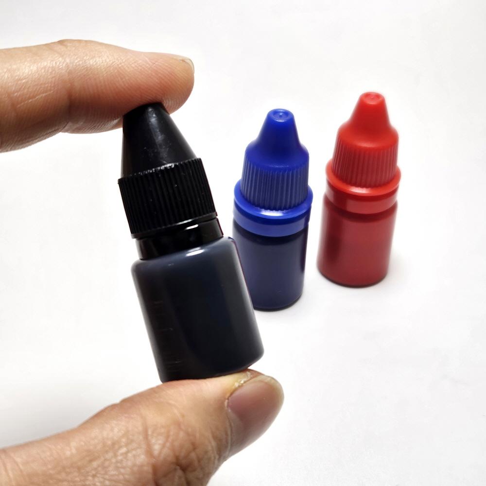 도장 인주 보충잉크 5ml 3색