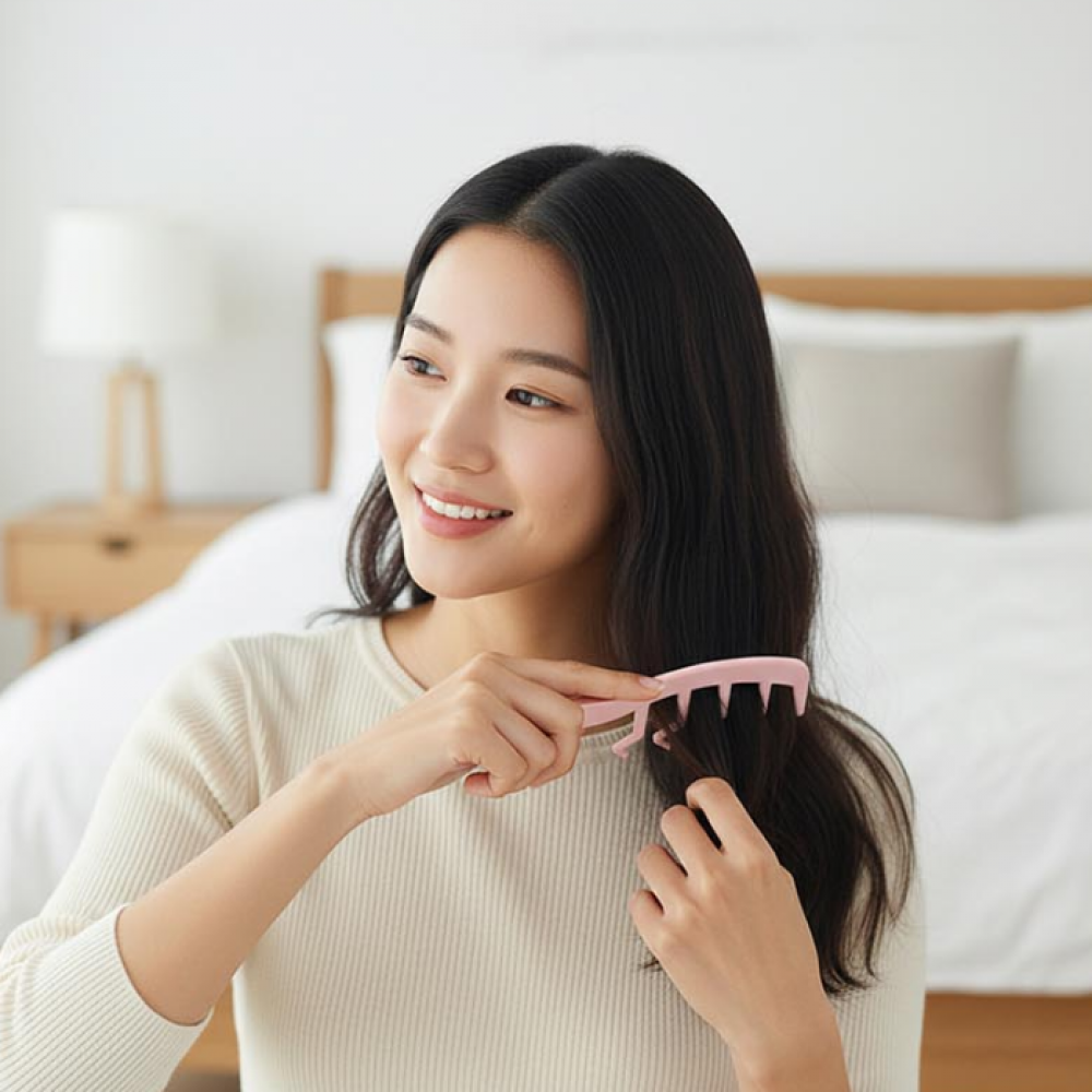 간편한 가르마빗 셀프 헤어 스타일링 마사지 효과 요술빗