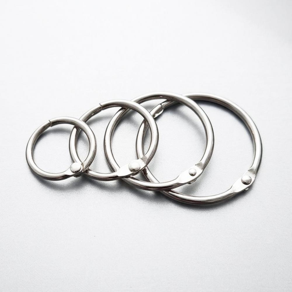 책철 단어 카드 링 고리 원형 실버 링바인더 소형 20mm 25mm 30mm 35mm 10P