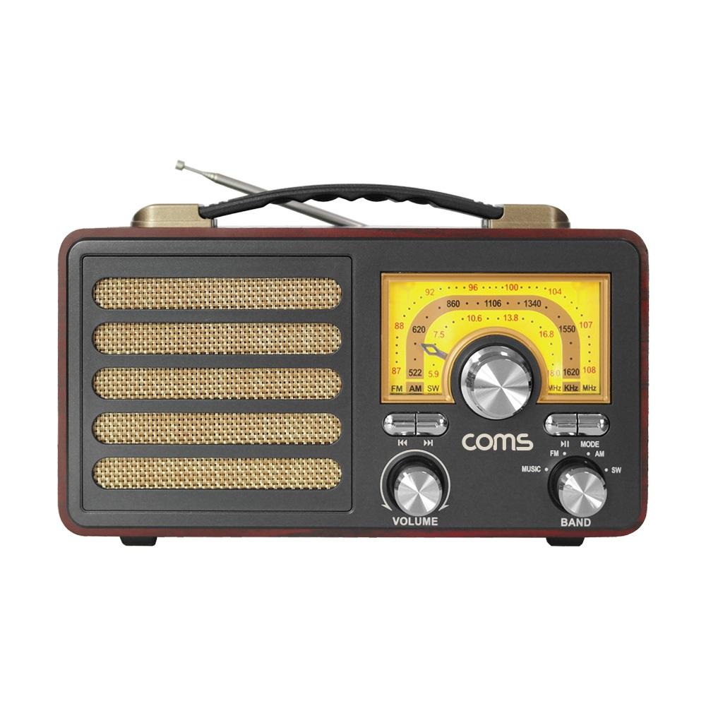 주방용 레트로 라디오 스피커 블랙 블루투스 휴대용 FM AM TF카드 USB 메모리 AUX 인테리어 아날로그 감성