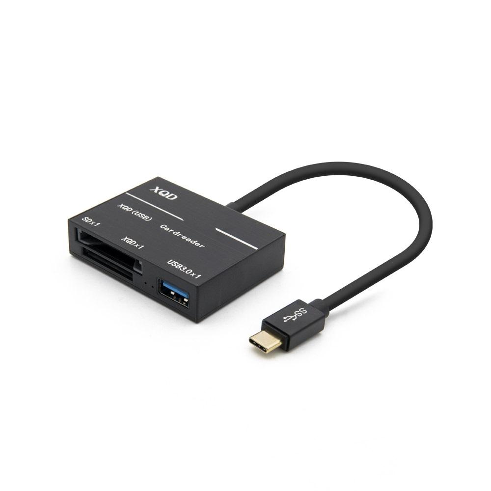 C타입 카드리더기 멀티리더기 USB 3.0 SD XQD 메모리카드 데이터 백업 전송 사진 영상 휴대용 노트북 PC