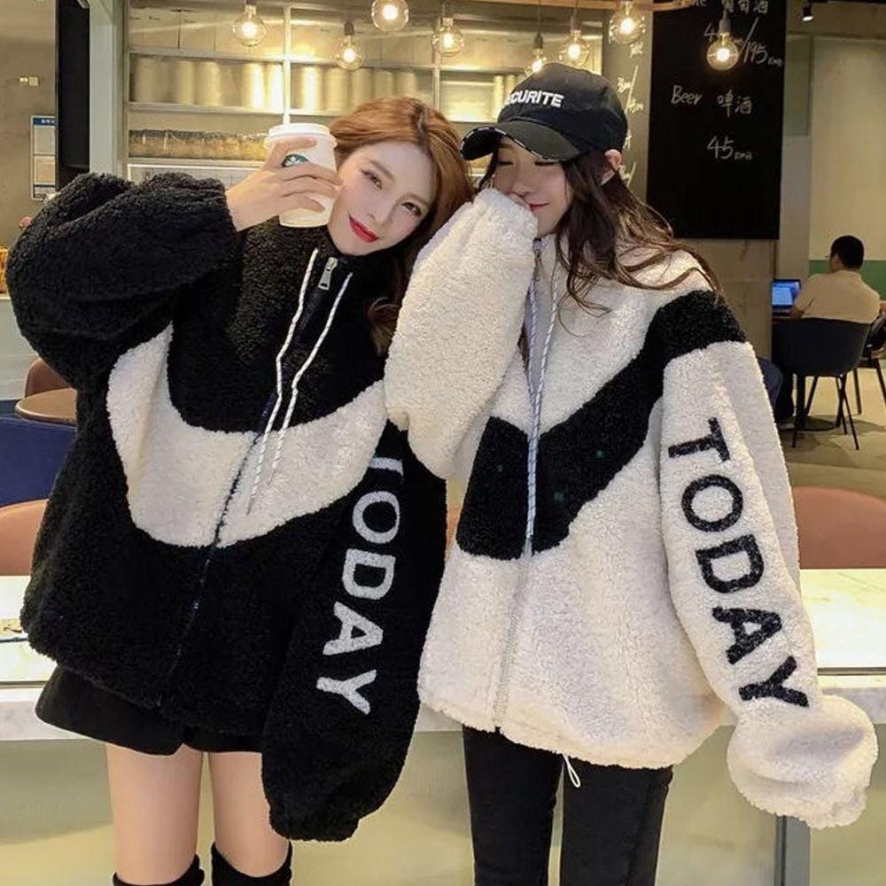 후리스 자켓 양털점퍼 블랙 양털집업 데일리점퍼 뽀글이잠바 여성집업
