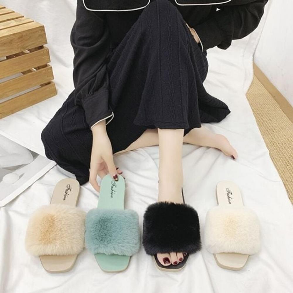 퍼안감 슬리퍼 실내화 푹신한 쿠션 슬리퍼 여성 겨울신발
