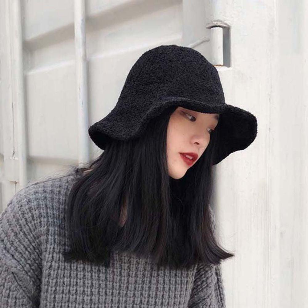 블랙 벙거지모자 여성모자 버킷햇