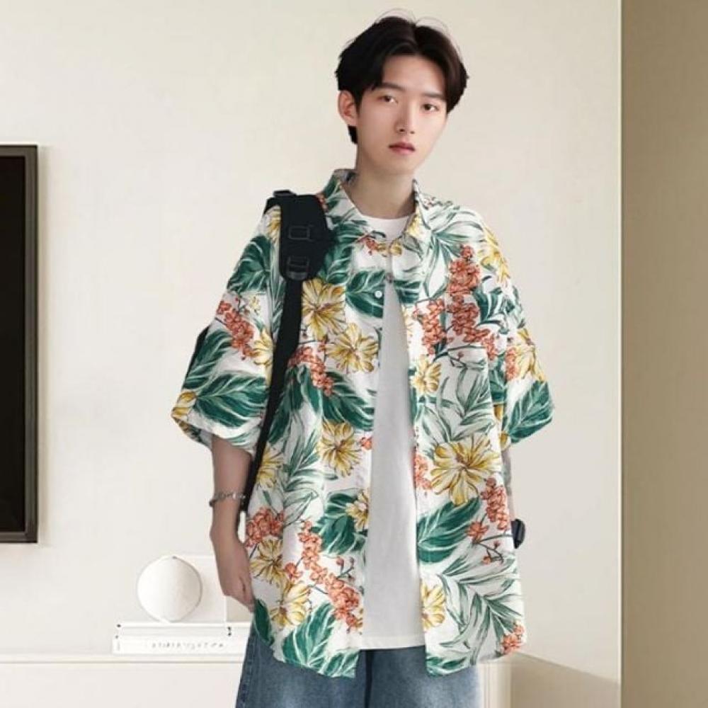 하와이안 남성 바캉스셔츠 휴양지룩 셔츠남방 반팔남방