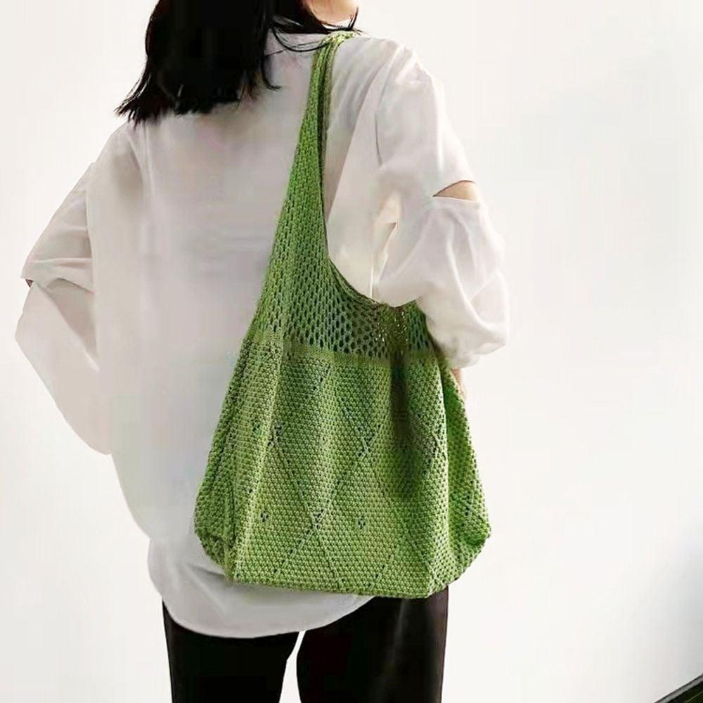 그린 니트 숄더백 비치백 여성가방 여름가방