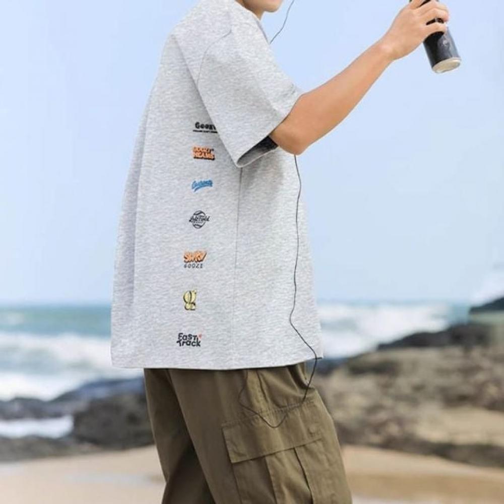 남성티셔츠 라운드넥티셔츠 남성반팔티 감각적인디자인 흰티