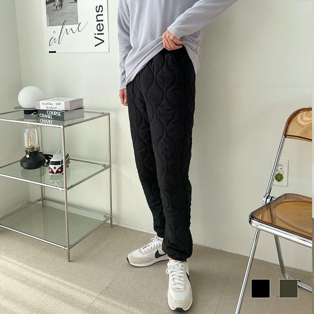 패딩 바지 퀼팅 누비 겨울 팬츠 남성 조거팬츠 남자바지
