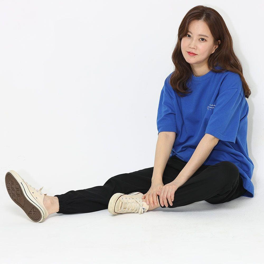 여성 조거팬츠 카고 와이드 밴딩 바스락 블랙팬츠 트레이닝바지