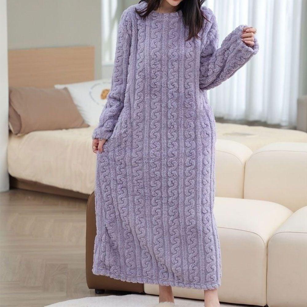 원피스 파자마원피스 여성수면 겨울 겨울잠옷 루즈핏잠옷 여성수 홈웨어