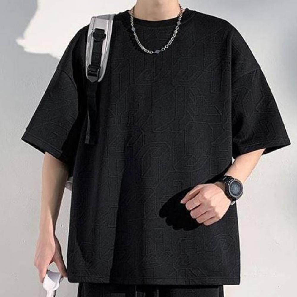블랙 남성티셔츠 포인트티셔츠 오버핏반팔티 남자흰티