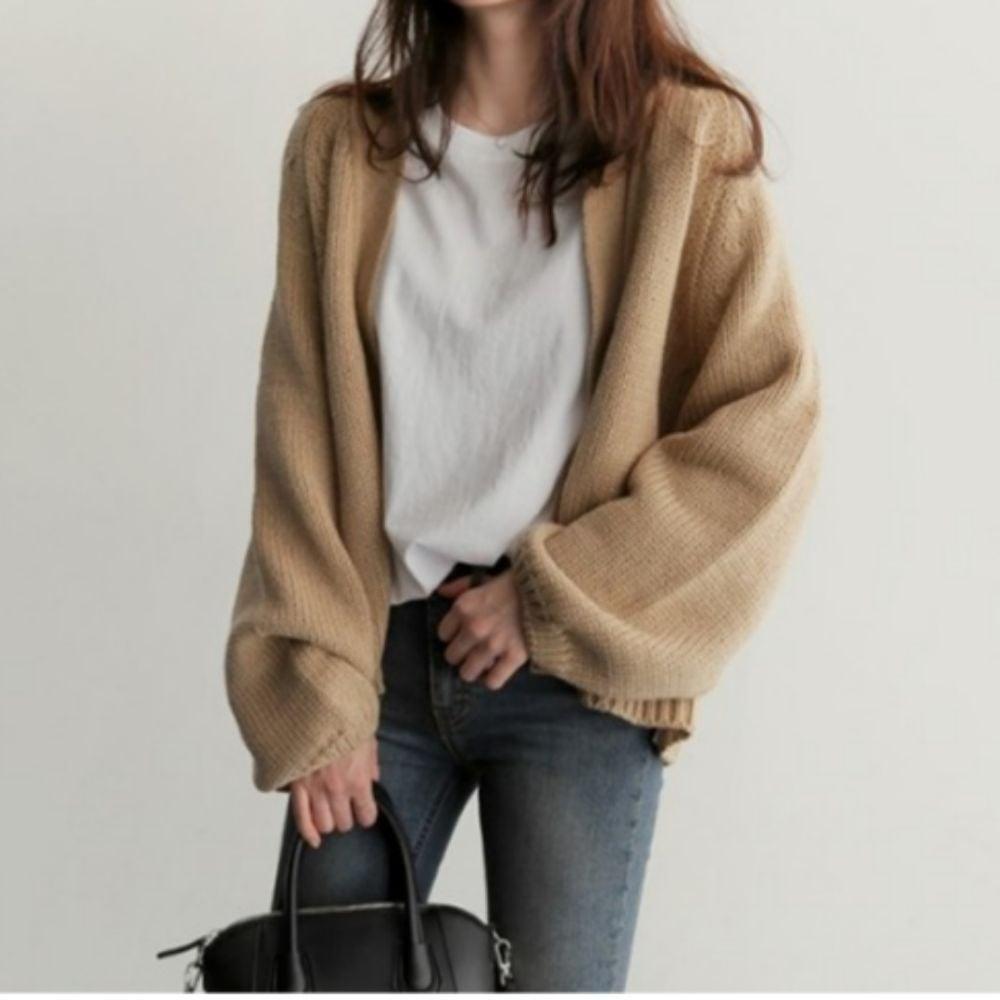 베이지색 가디건 여성가디건 데일리 출근룩 오피스룩