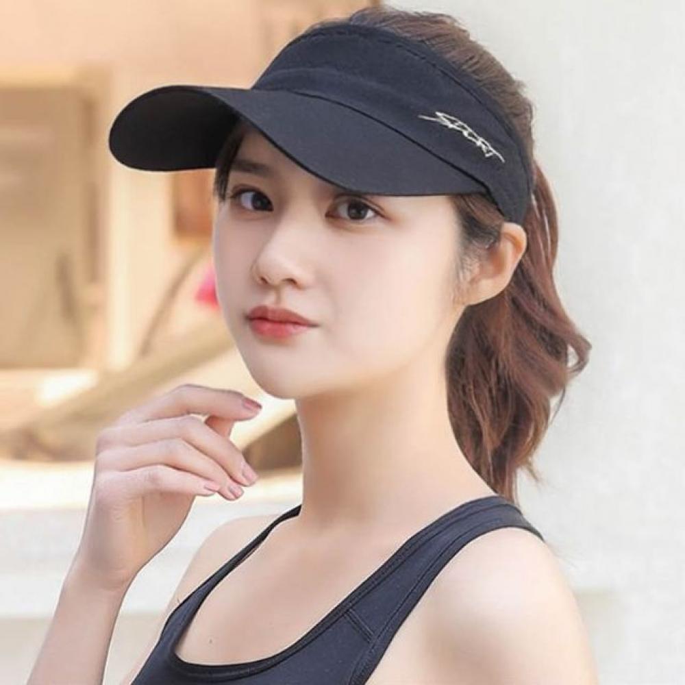 넓은 앞챙 둘레조절 오픈 선캡 골프 테 러닝 여성썬캡 여성여름모자
