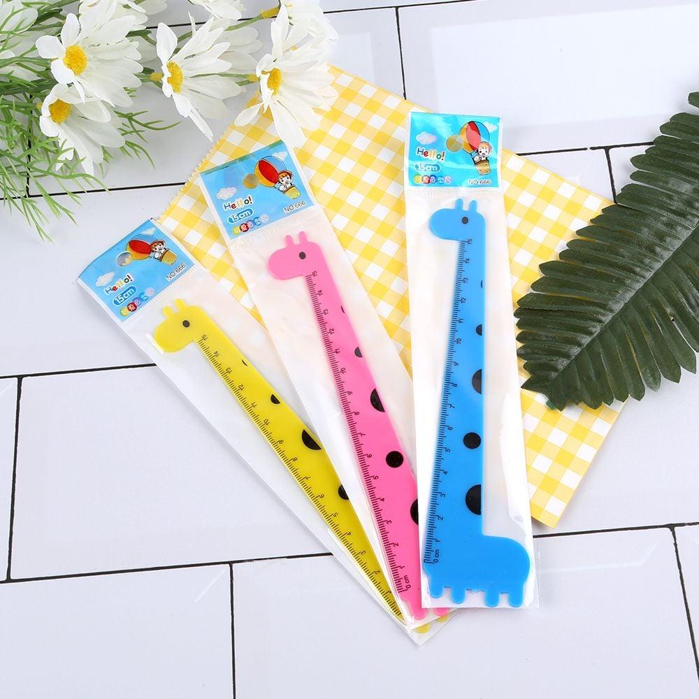 기린 자 15cm 1P 동물 학용품 눈금자 직선자