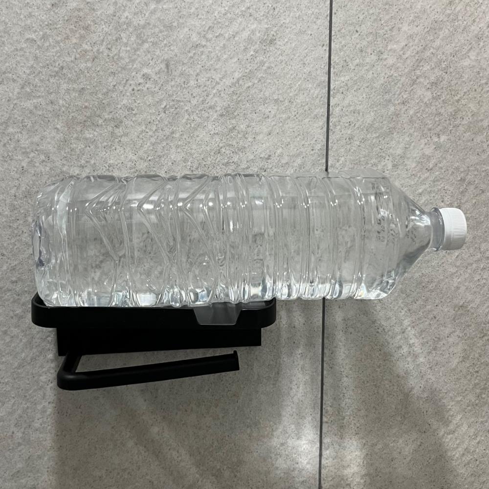 휴지걸이 블랙 핸드폰거치 무타공선반 화장실 수납