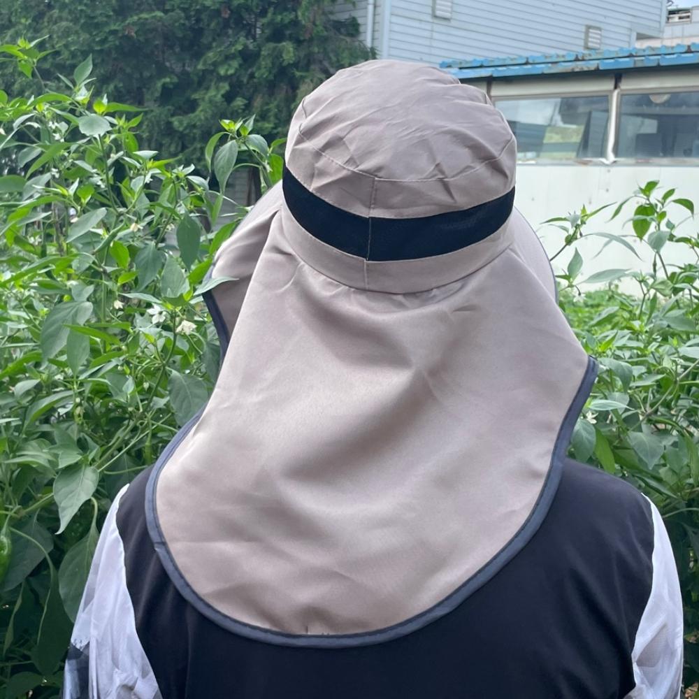 햇빛가리개모자 농사모자 뒷목가리개 챙넓은 썬캡