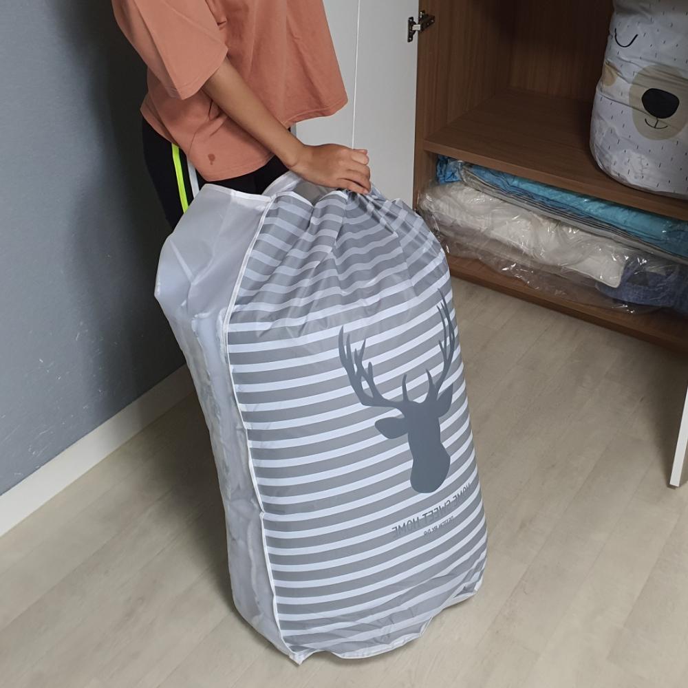 곰돌 이불 정리 파우치 계절 정리함 보관함 겨울