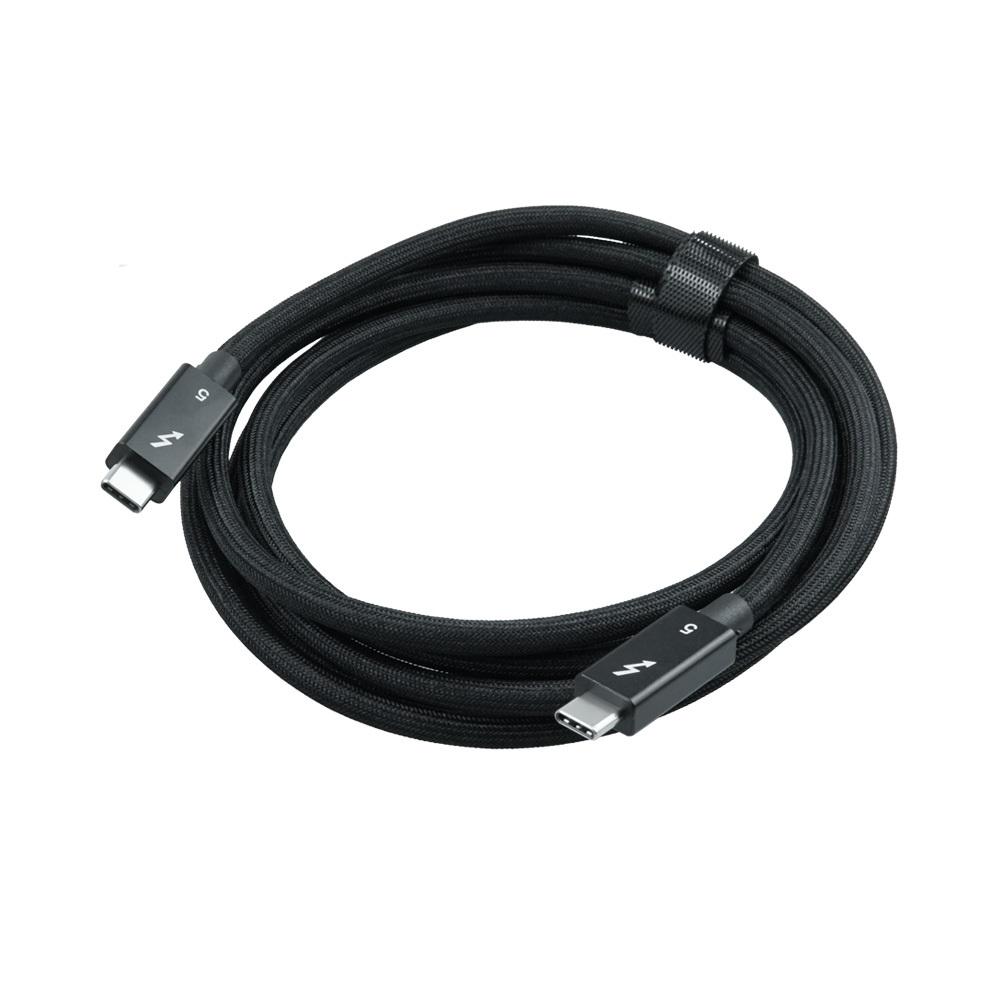 CtoC 썬더볼트5 케이블 1M 패브릭 80Gbps 240W 8K 고속 충전 데이터 전송 고해상도 출력 스마트폰 노트북