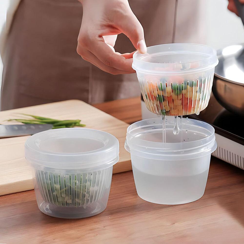 밀폐용기 야채통 채반 과일통 채소통 용기 500ml