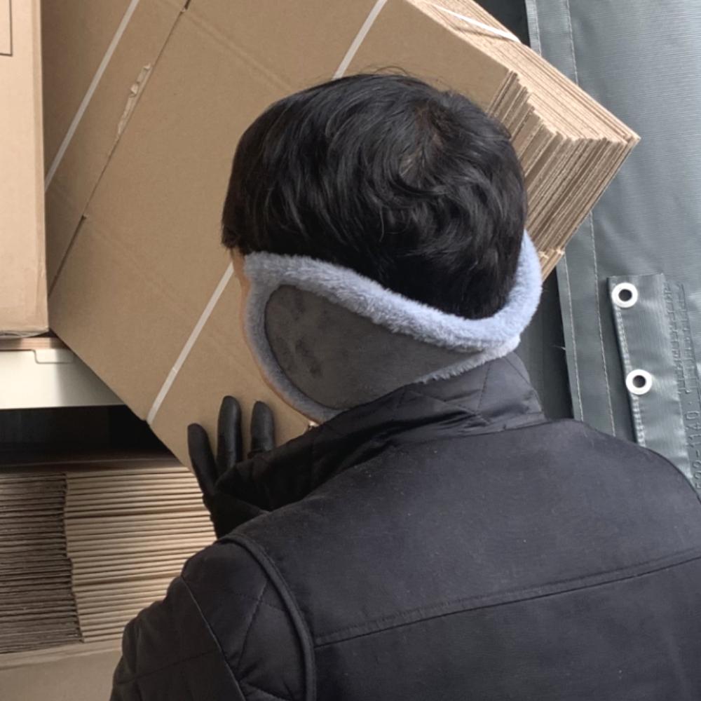 회색 귀도리 왕 귀마개 벨벳 방한 귀덮개 이어머프