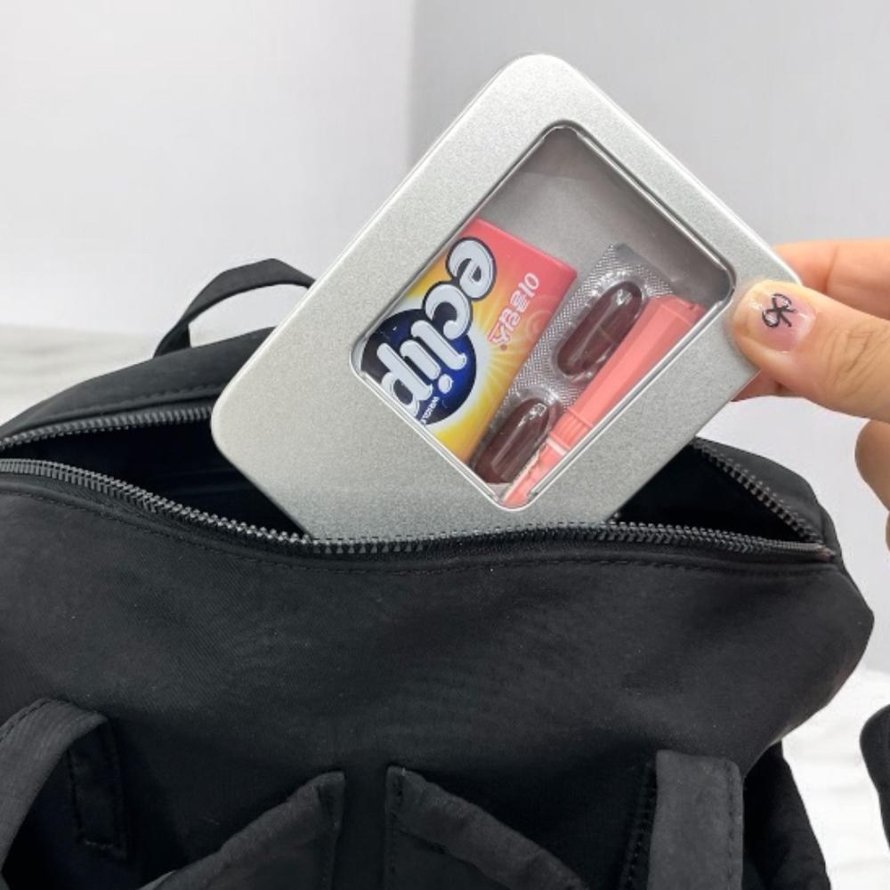 틴박스 휴대용케이스 머리핀정리함 사각틴케이스 치실
