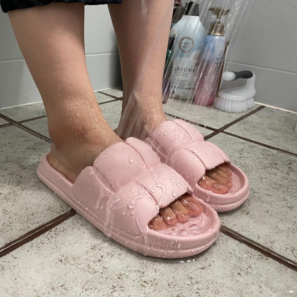 쿠션슬리퍼 실내화 층간소음실내화 거실슬리퍼 핑크