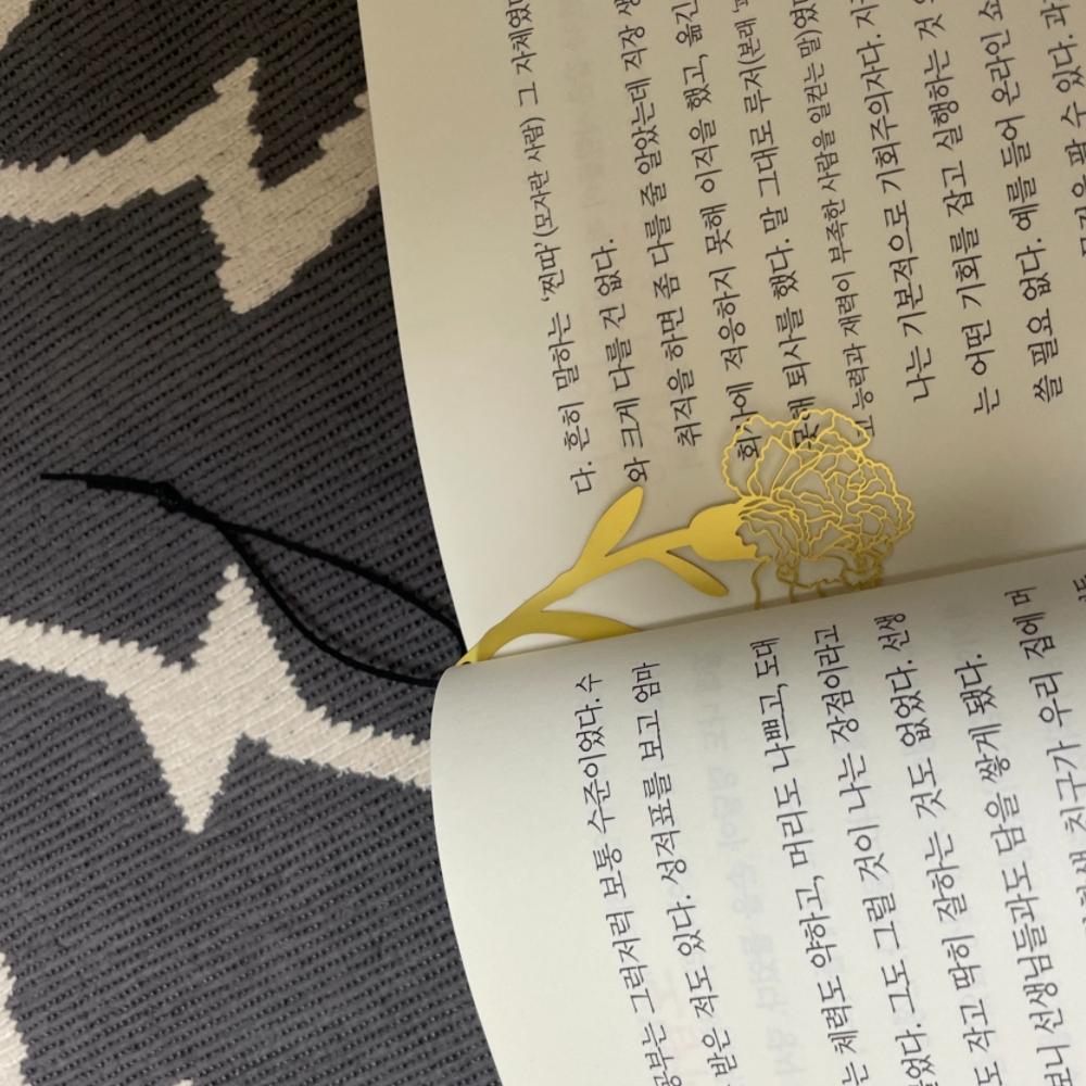 금속책갈피 카네이션 골드 북마크 북클립 성경책갈피