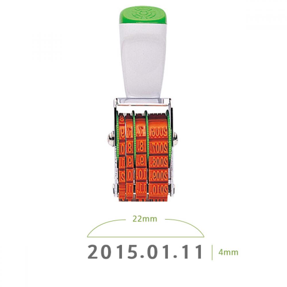 날짜도장 고무인 날짜 스탬프 조절 4mm 22x4 관공서 일부인 결재