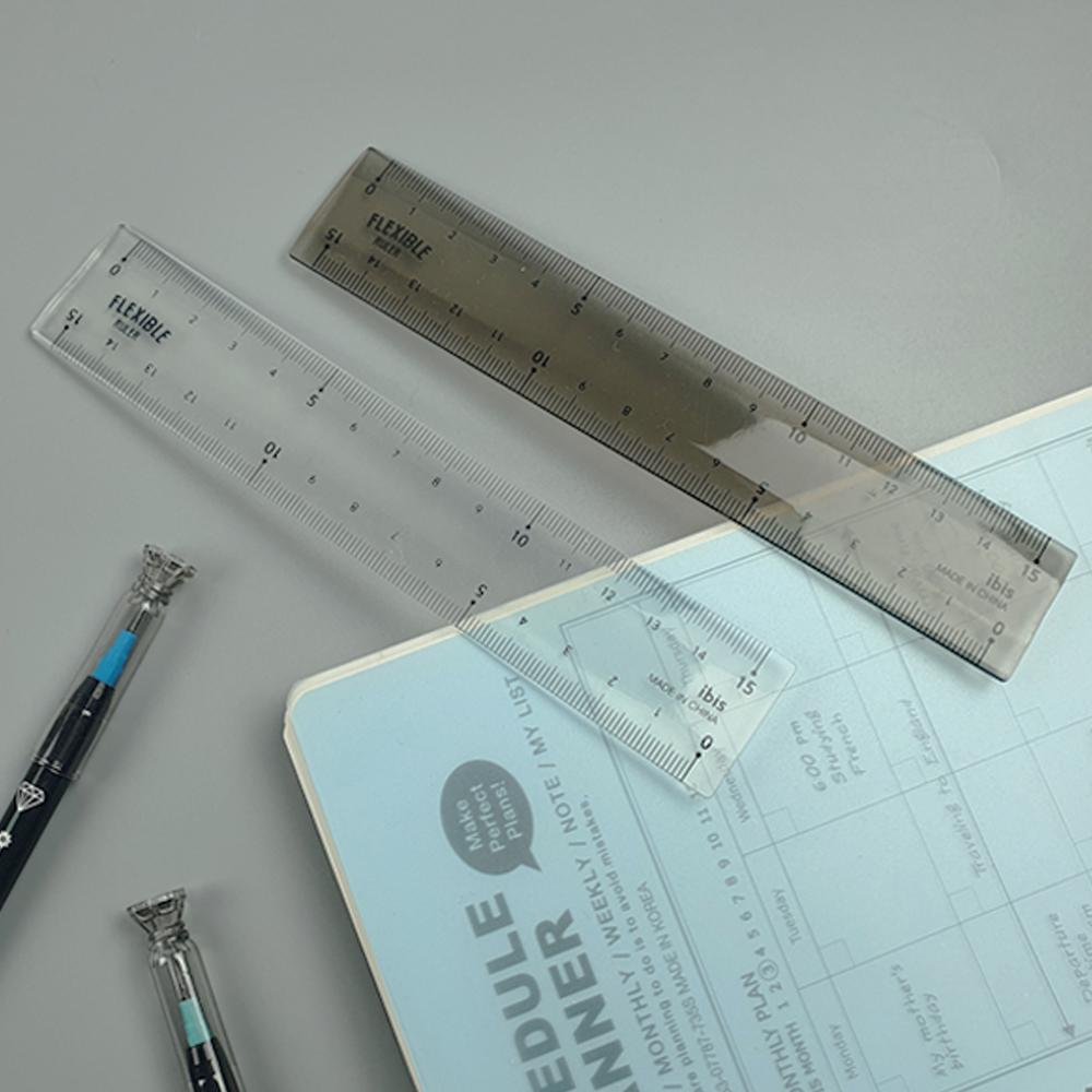 투명자 플라스틱자 15cm 1개입 눈금자 방안자 컷팅자