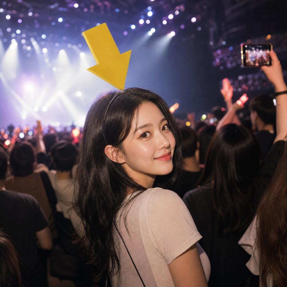 대왕 화살표 여기 나야 머리띠