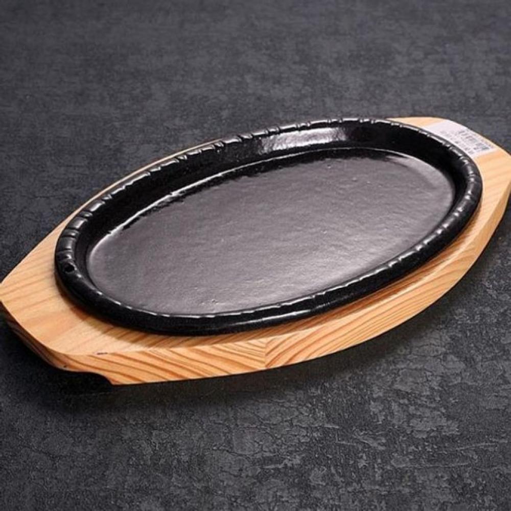 무쇠팬 타원 스테이크팬 콘치즈팬 19cm