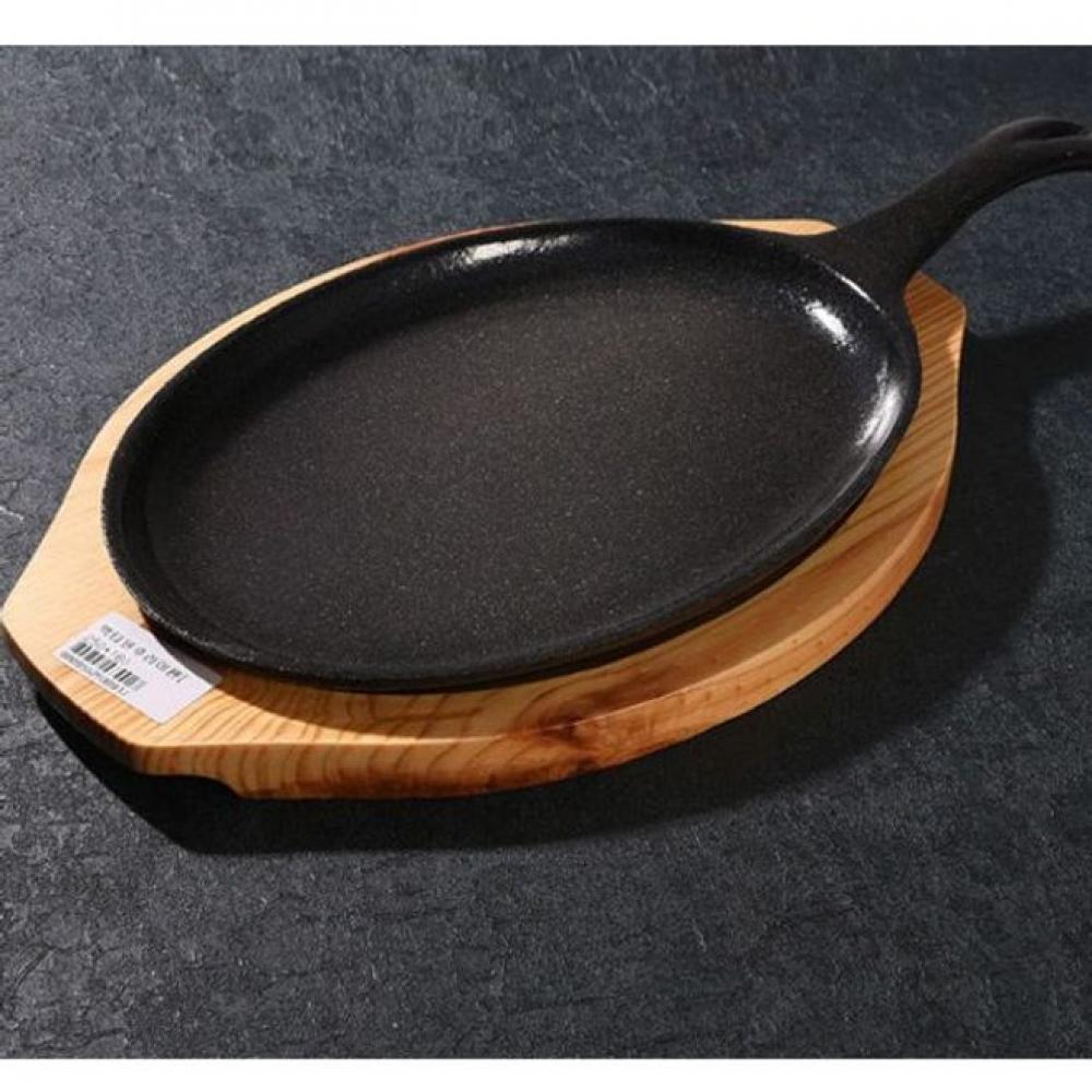 주물 무쇠 양손 돌산 그릴팬 25cm 무쇠팬 주물팬