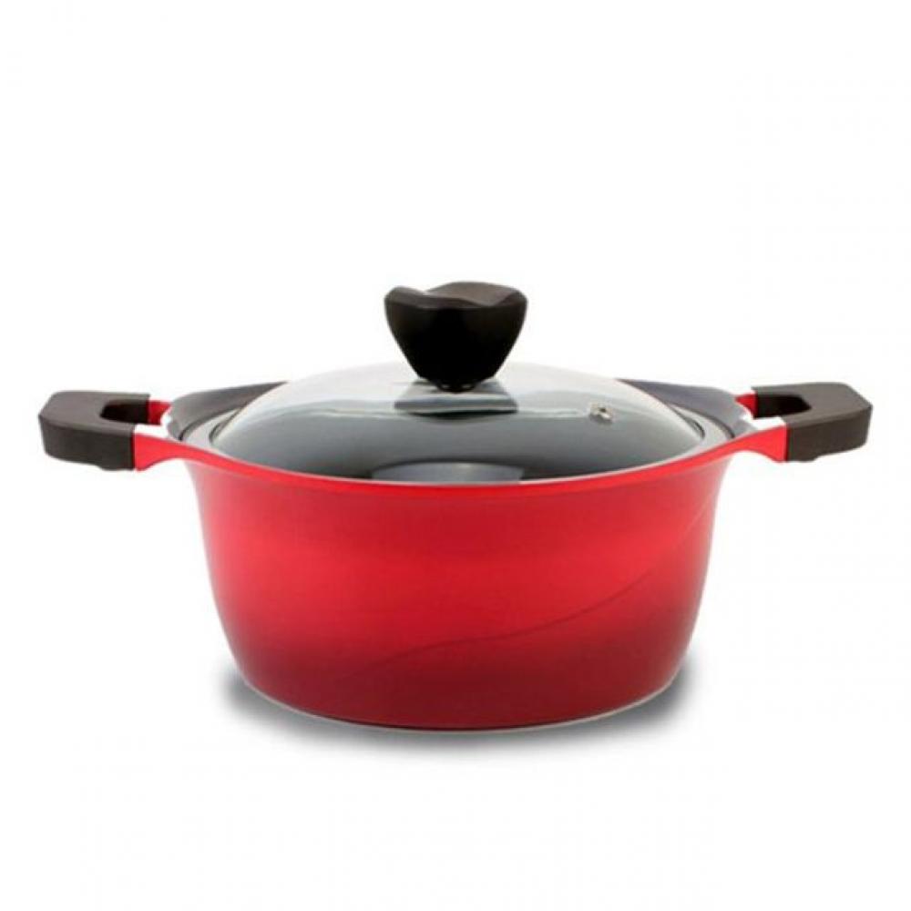 빨간색 냄비 세라믹 코팅 24cm 전골냄비 인덕션