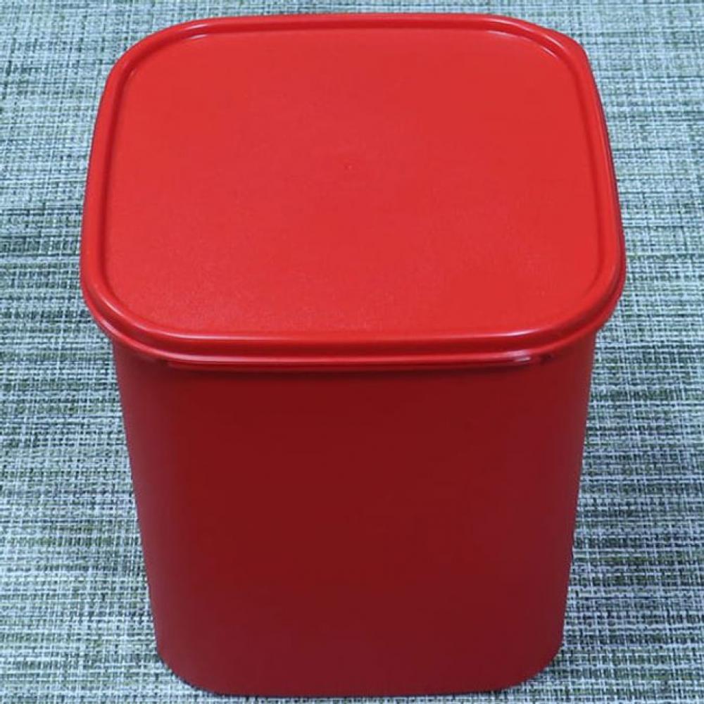 빨간색 사각 밀폐용기 반찬통 대용량 김장통 5L