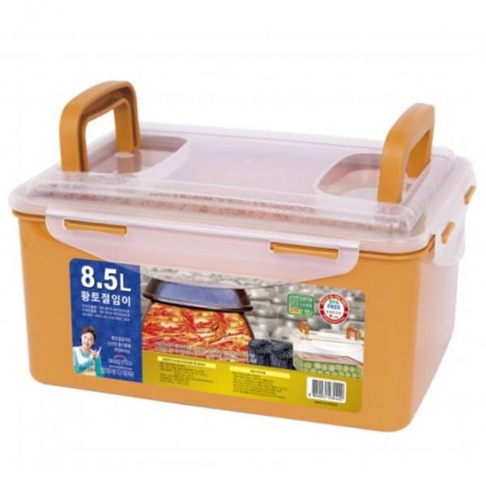 황토 밀폐용기 반찬통 8.5L 보관용기