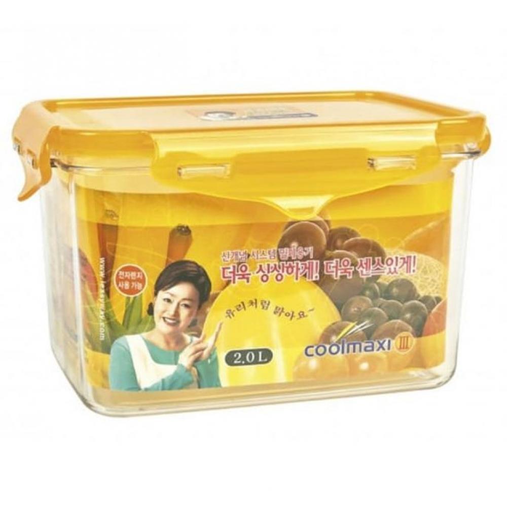 유리반찬통 플라스틱밀폐용기 쿨맥시3 2L