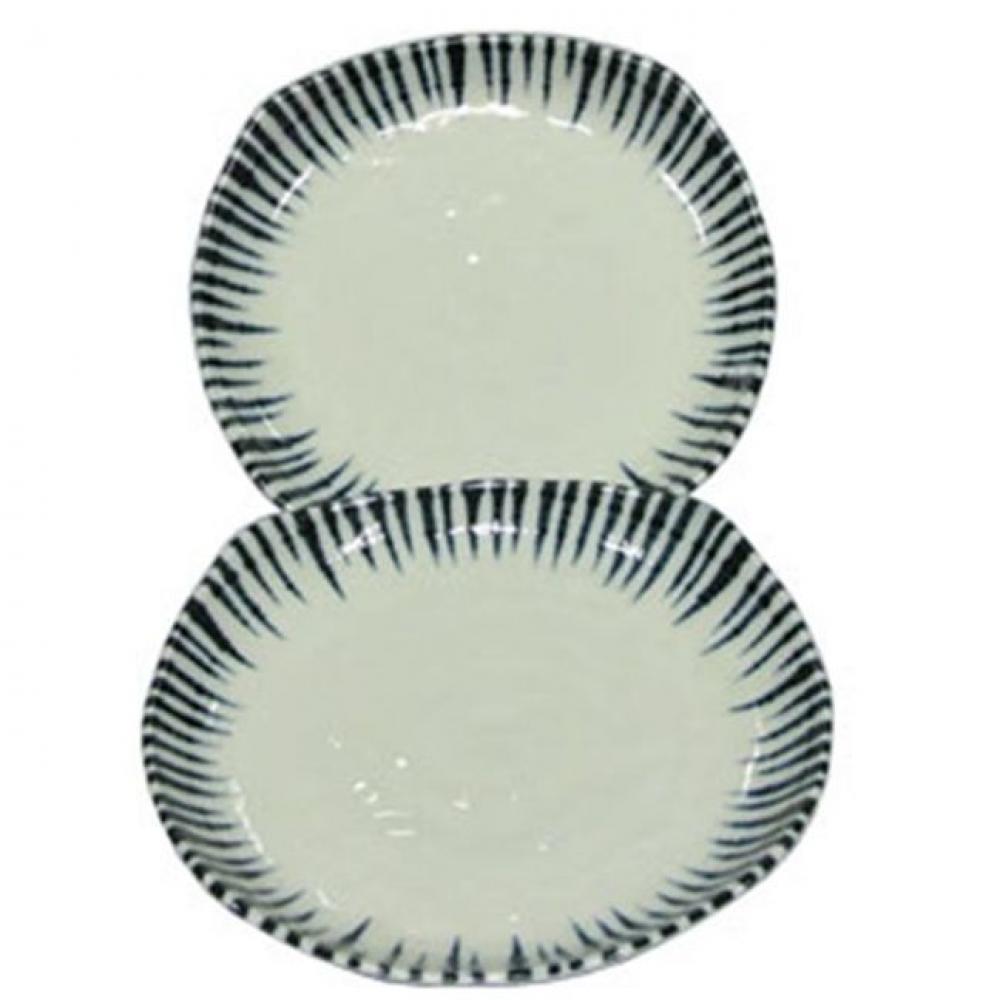 반찬 사각접시 대형 도자기 구프 파스타볼 20.5cm 2p