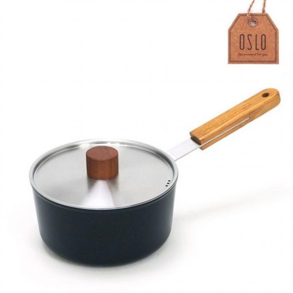우드손잡이 스텐 18cm 편수냄비 인덕션 국냄비 찌개
