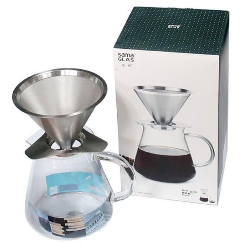 유리 서버 스테인리스 드리퍼 핸드드립 800ml