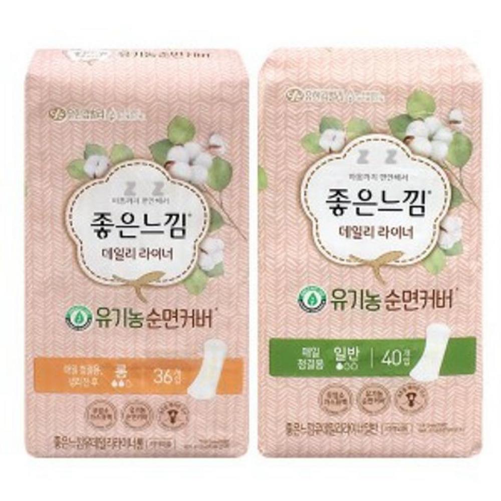 좋은순면 데일리라이너 여성용품 순면커버 36개입